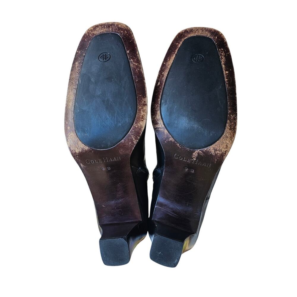 Cole Haan Leather Heeled Ankle Boots Black Size 9 - Picture 7 of 8